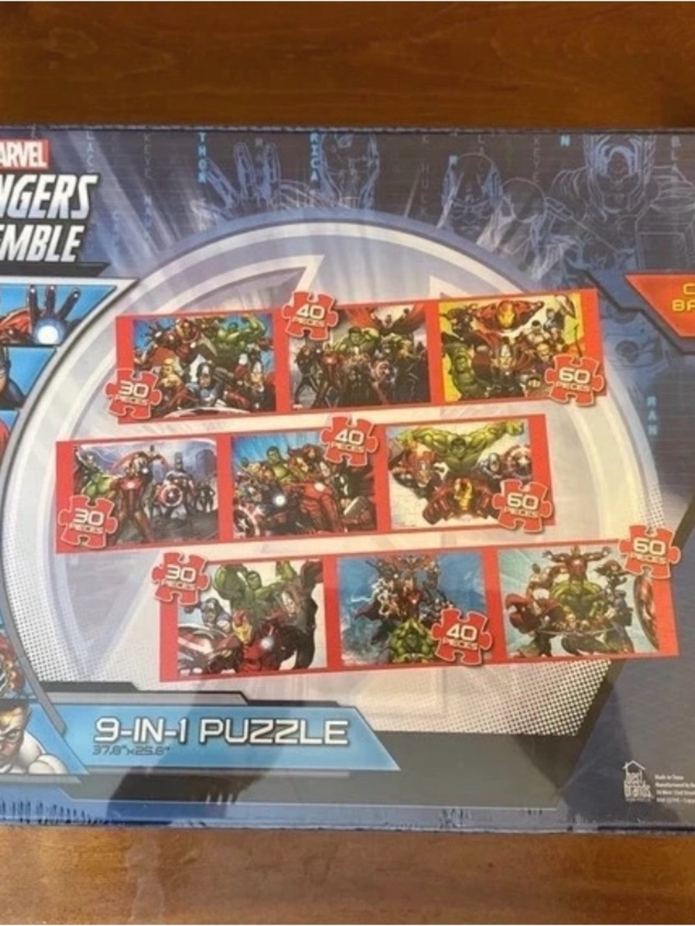 Marvel Avengers 9-in-1 Puzzle Set Factory Sealed - 2012 Never Opened.